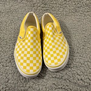 Yellow Checkered Vans